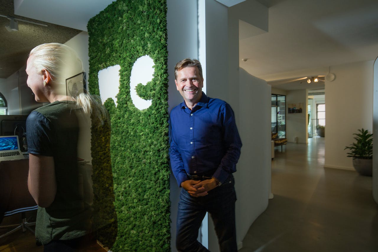 CEO Gordon Willoughby at the WeTransfer office in Amsterdam.