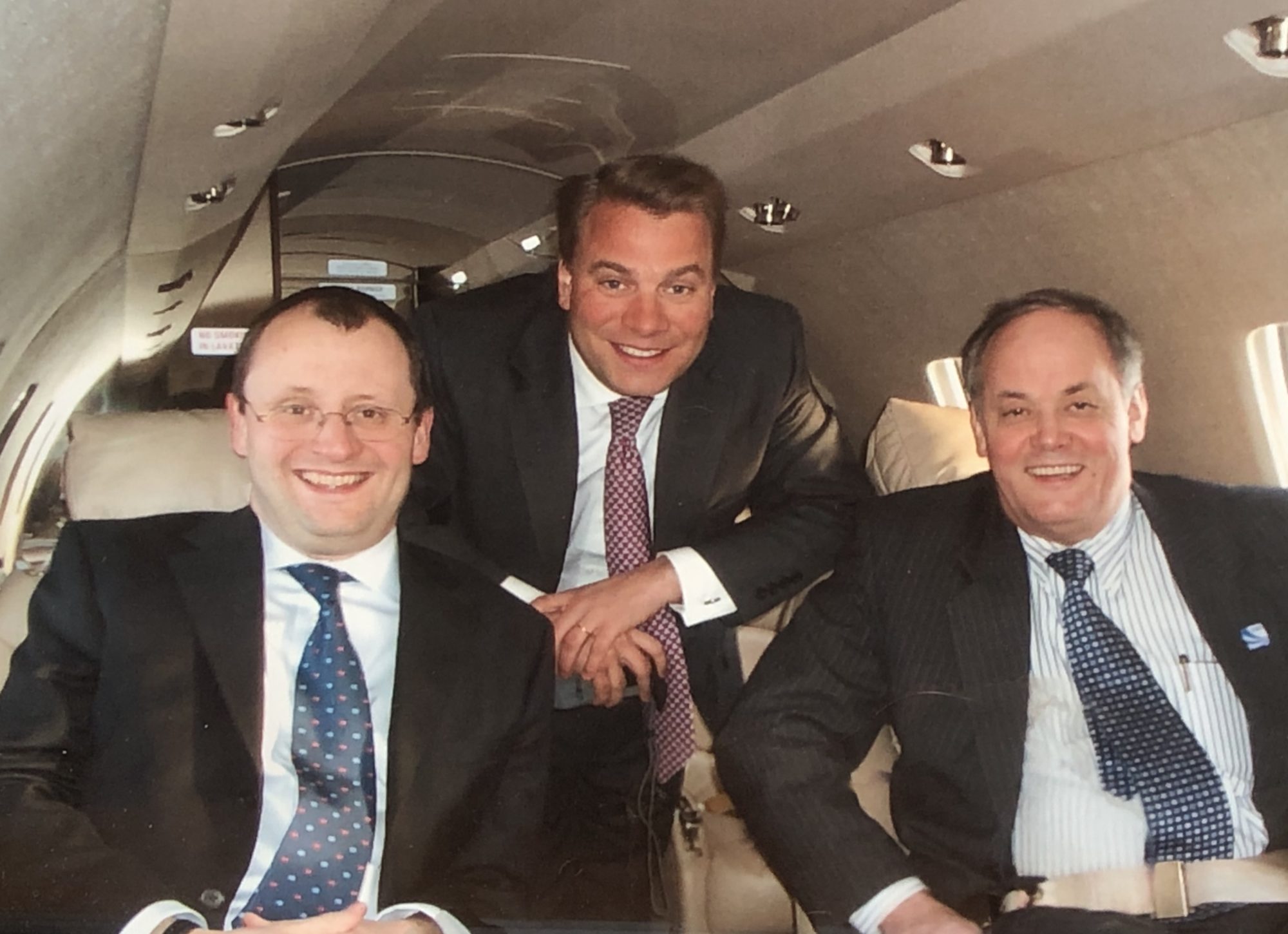 CSR and Jean (middle) en-route for the IPO roadshow, 2004.